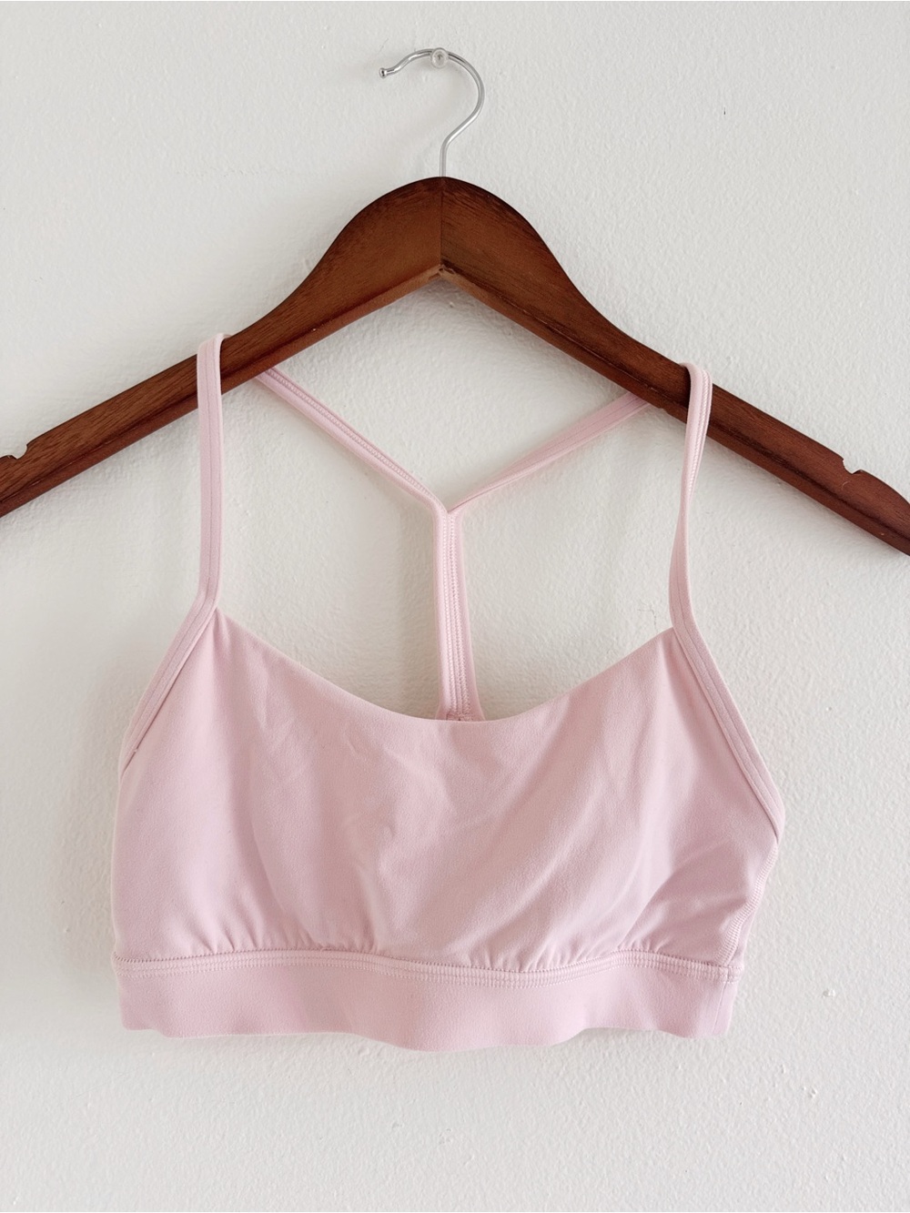 Lululemon Flow Y Nulu Light Pink Sports Bra size 4